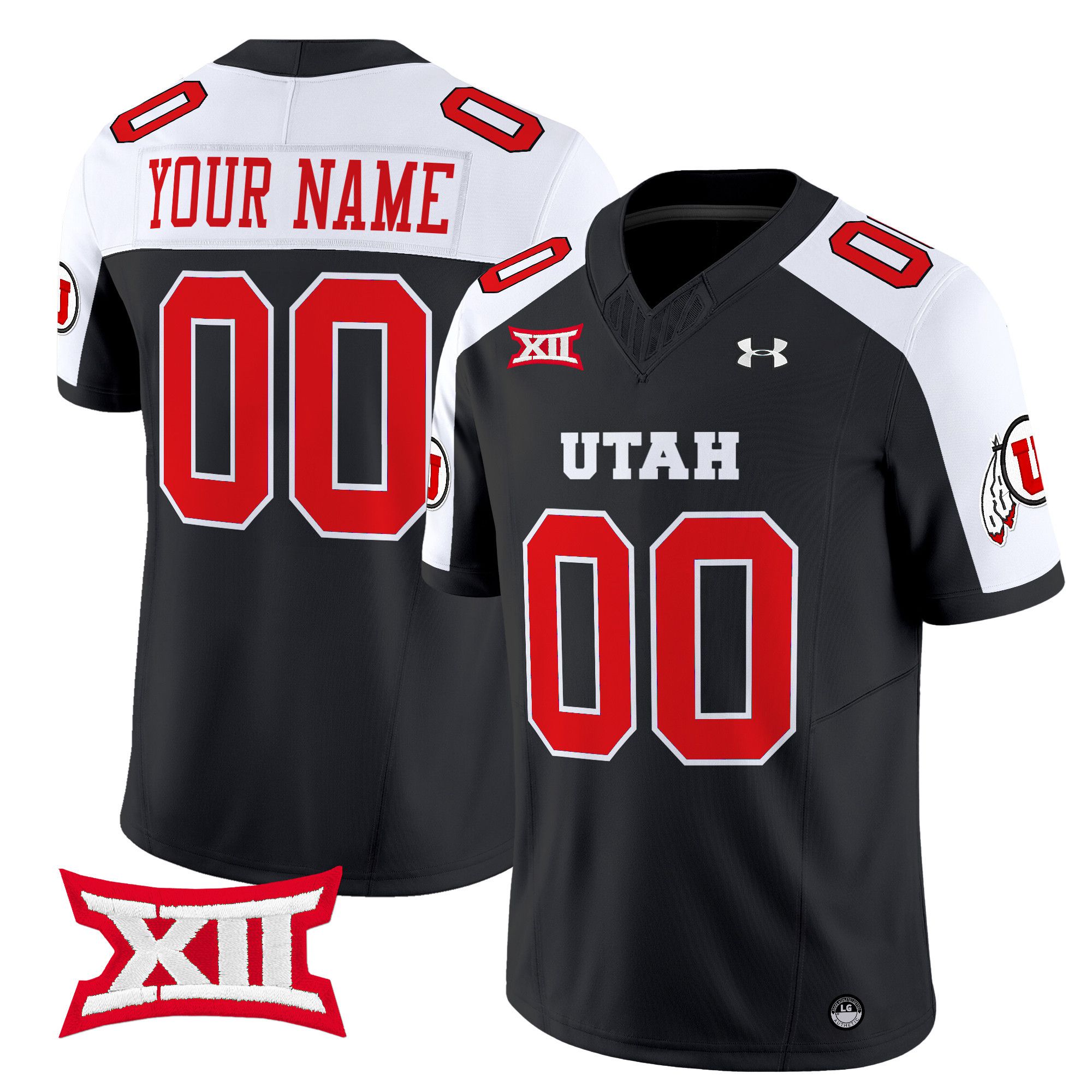 Men Utah Utes Black 2024 Vapor Limited Custom NCAA Jersey style 1->customized ncaa jersey->Custom Jersey